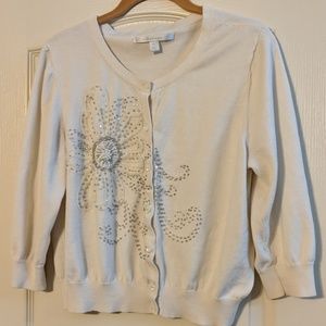 Embellished 3/4 Length Cardigan